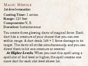 5th edition magic missile