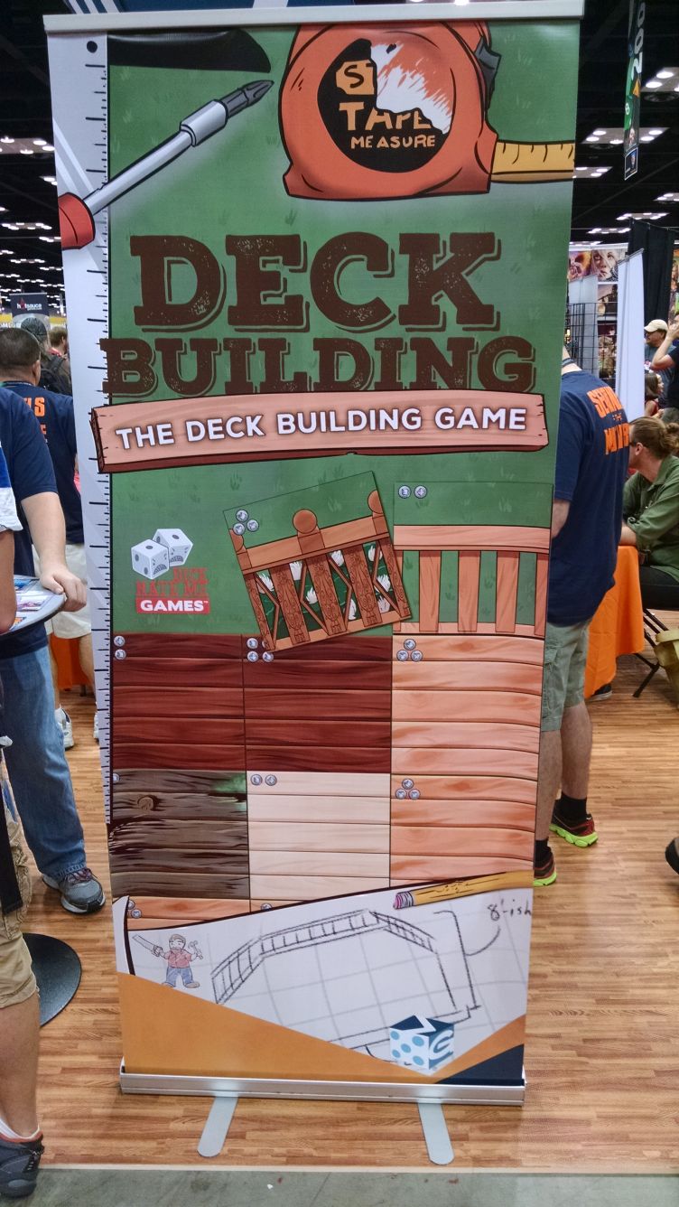 Yes, you build your deck of cards and use them to play a game where you build a metaphorical deck.