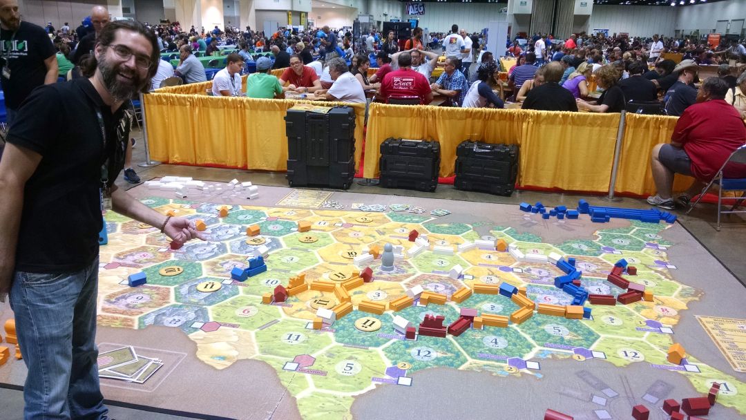 A huge version of Ticket to Ride